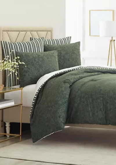 Cottage Gate Striped Euro Sham