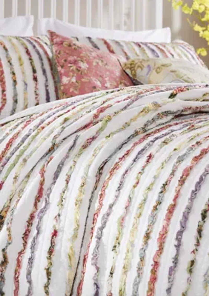 Bella Ruffle Quilt and Pillow Sham Set