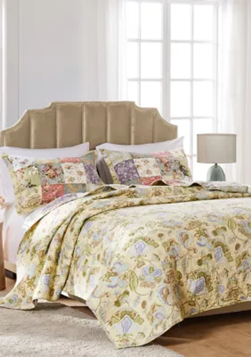 Blooming Prairie Quilt and Pillow Sham Set
