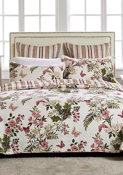 Butterflies Quilt and Pillow Sham Set