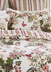 Butterflies Quilt and Pillow Sham Set