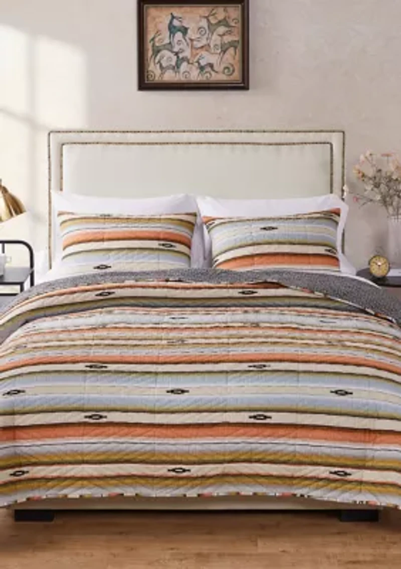 Painted Desert Quilt and Pillow Sham Set