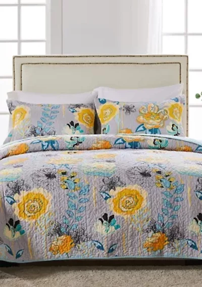 Watercolor Dream Quilt and Pillow Sham Set