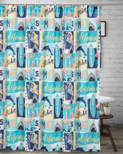 Wave Rider Bath Shower Curtain