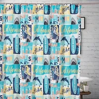 Wave Rider Bath Shower Curtain