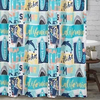 Wave Rider Bath Shower Curtain