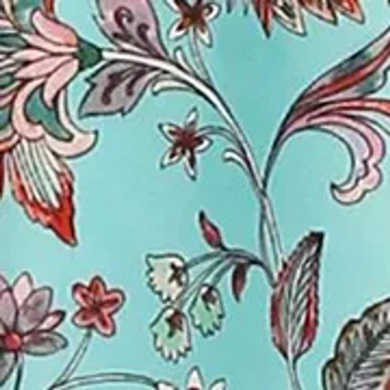 Audrey Turquoise Shower Curtain