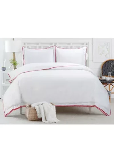 Pink Trim 3-Piece Comforter Set