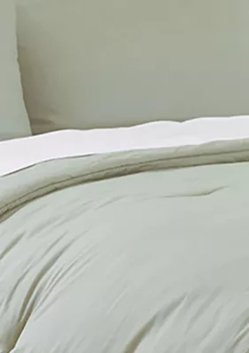 Solid Button 3-Piece Comforter Set