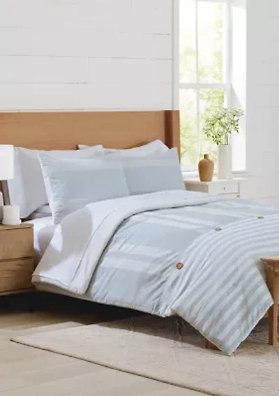 3-Piece Striped Comforter Set