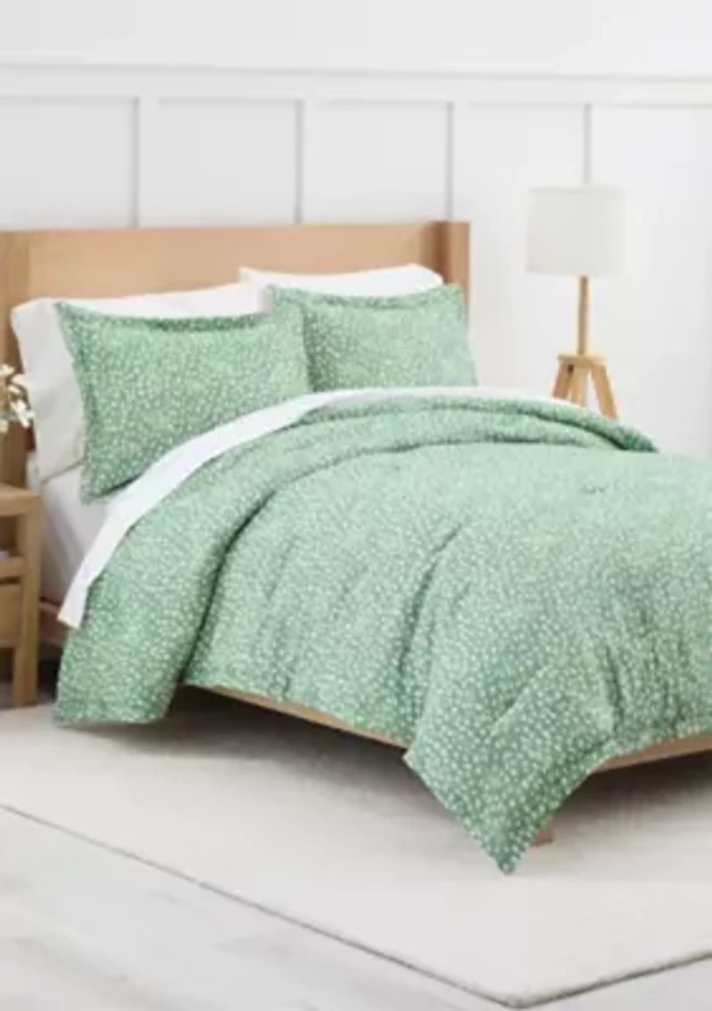 Dot Print Comforter Set