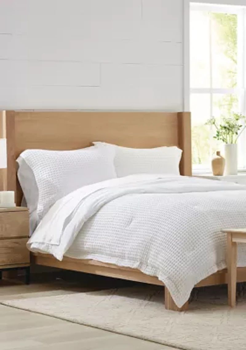 Waffle Weave Comforter Set