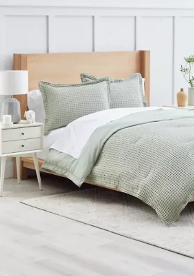 Waffle Weave Comforter Set