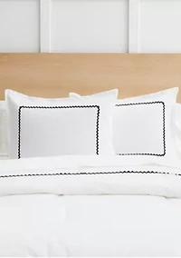 Rickrack Border Comforter Set