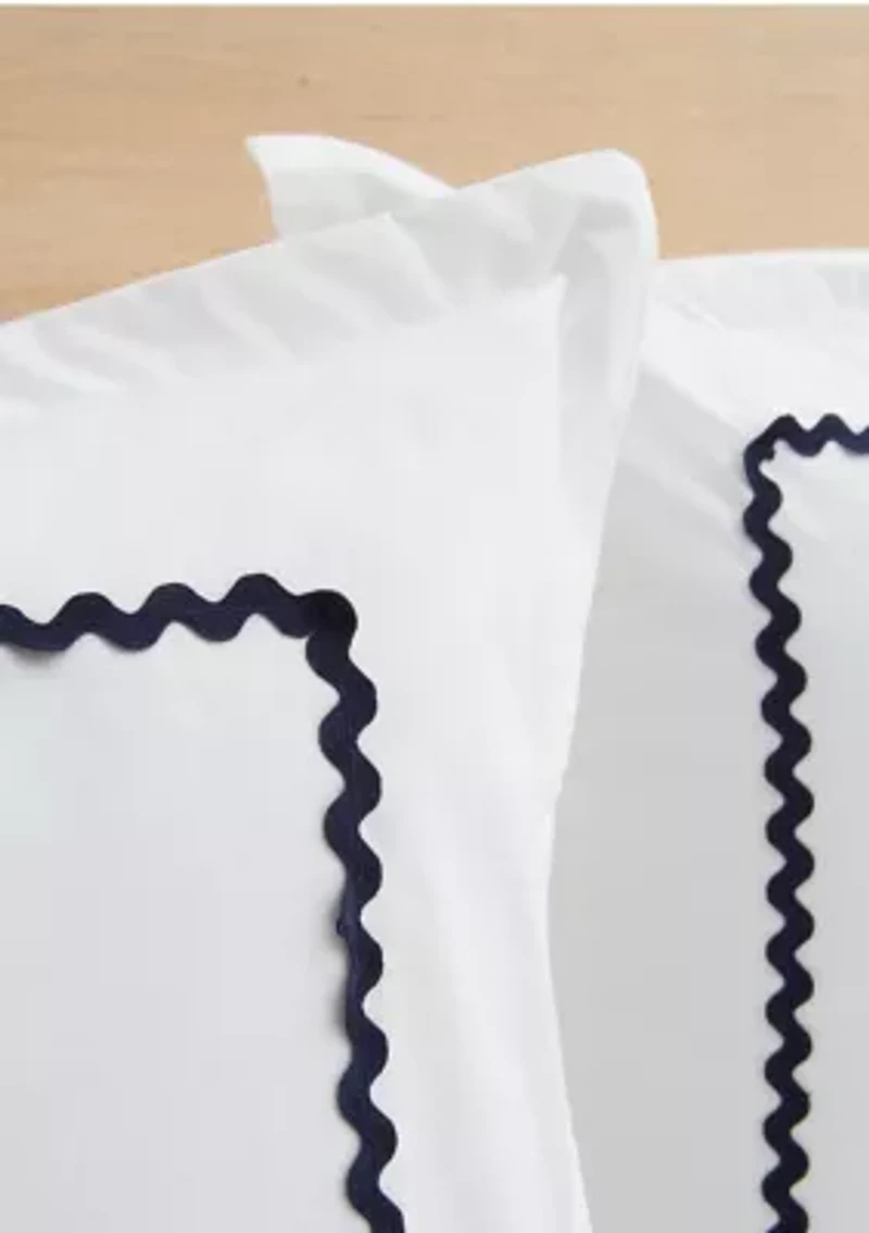 Rickrack Border Comforter Set