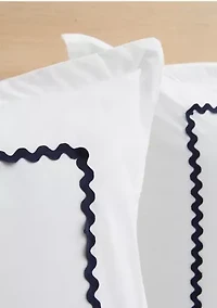 Rickrack Border Comforter Set