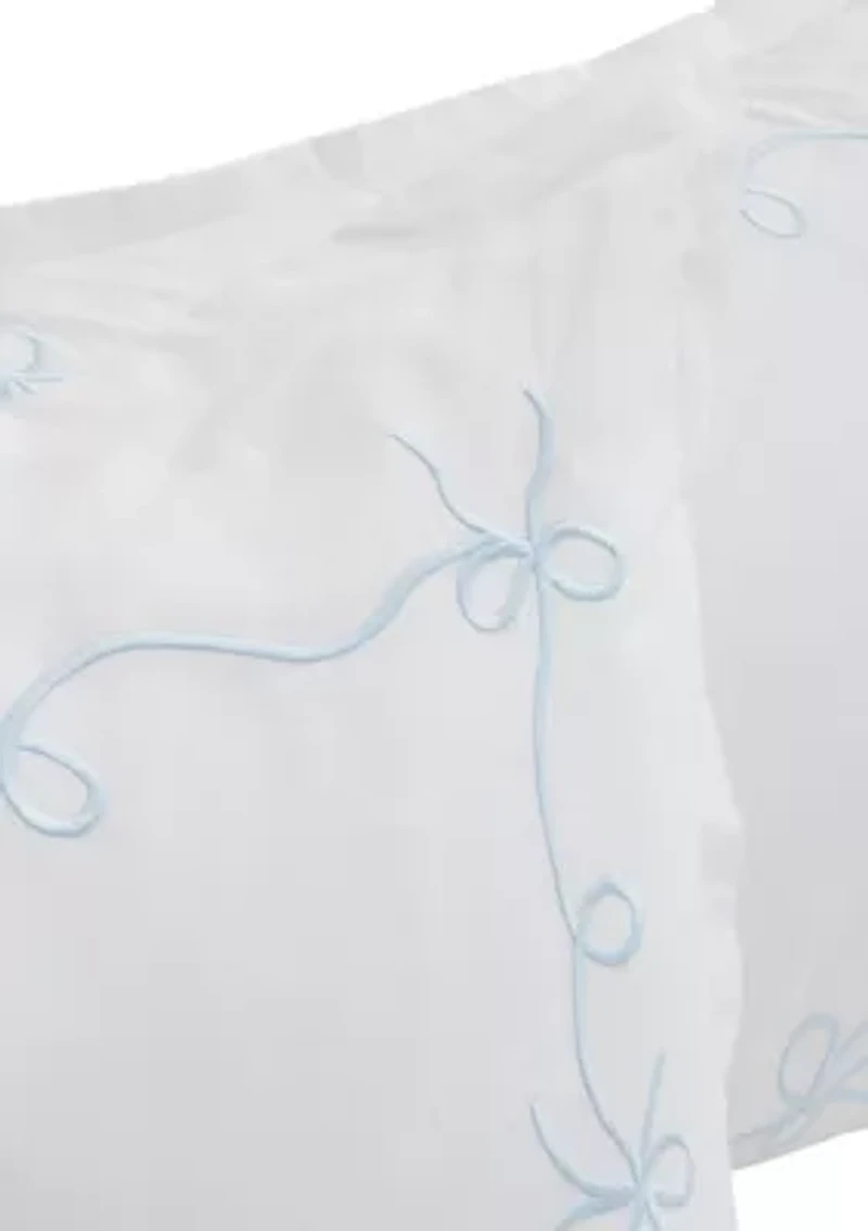 Blue Bow Comforter Set