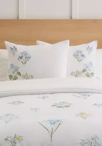 Floral Embroidered Comforter Set
