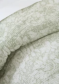 Floral Waffle Comforter Set
