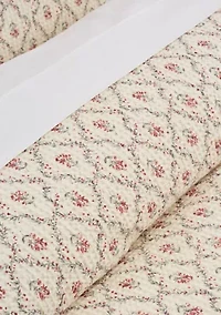 Waffle Knit Print Comforter Set