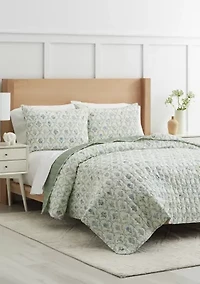 Floral Lattice Quilt Set