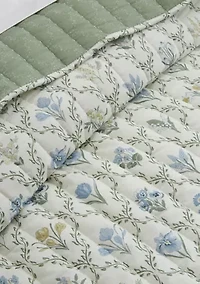 Floral Lattice Quilt Set