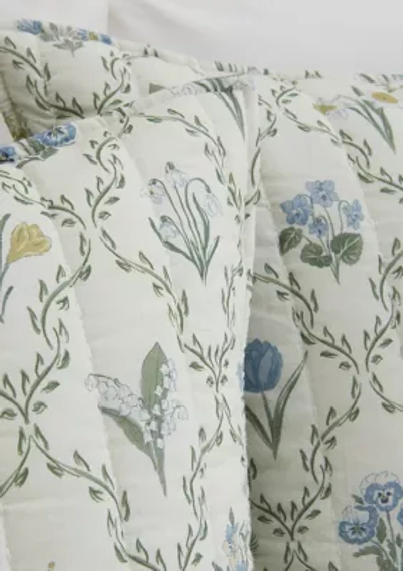 Floral Lattice Quilt Set