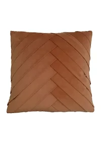 Pleated Velvet Decorative Pillow