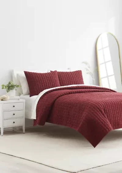 Syrah Stripe Quilt Set