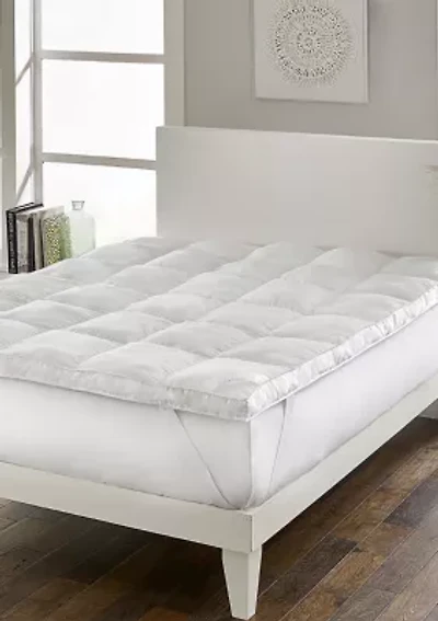 Super Loft 3 Inch Down Alternative Mattress Topper/Fiber Bed with Anchor Bands