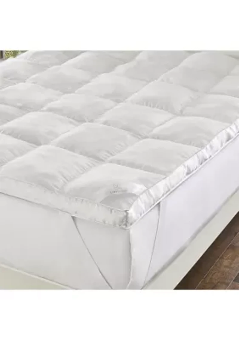 Super Loft 3 Inch Down Alternative Mattress Topper/Fiber Bed with Anchor Bands