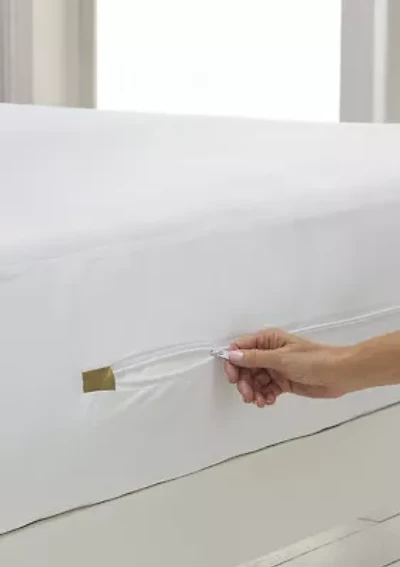 Stretchy Fit Waterproof Mattress Encasement Set for Allergy & Bed Bug Protection with Pillow Zipper Protectors