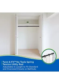 Kenney No Tools Spring Tension Utility Rod
