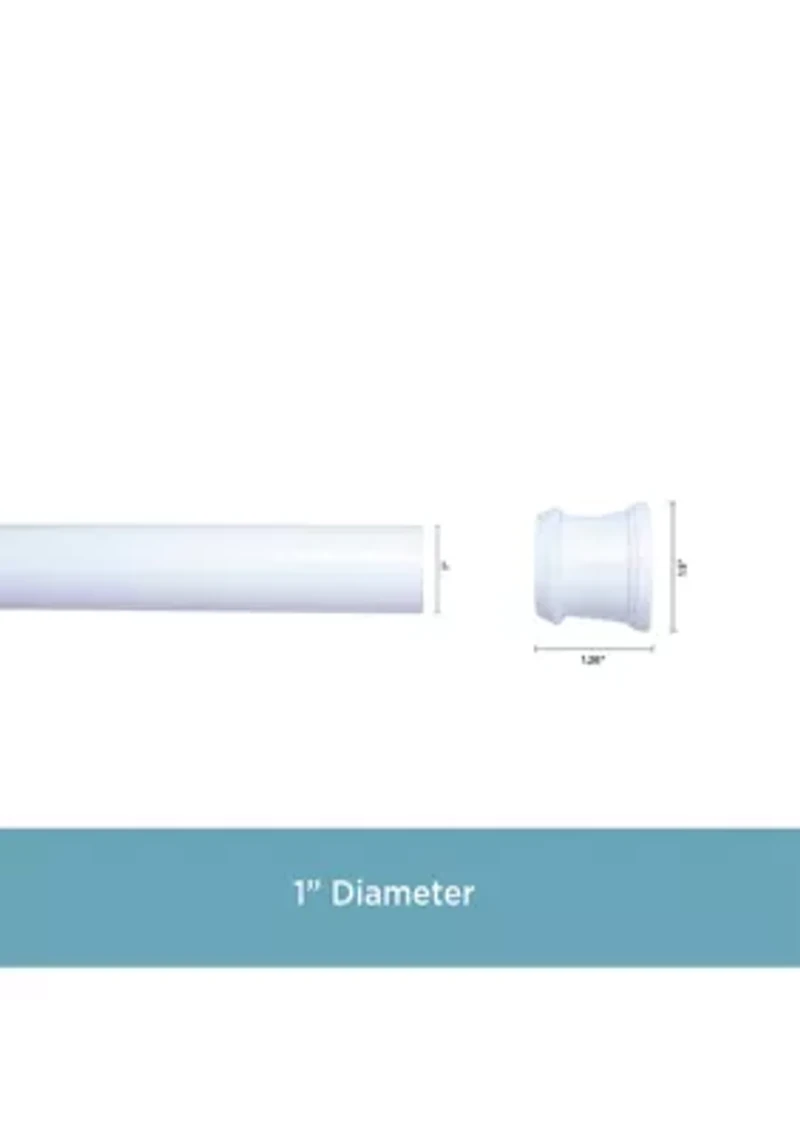 Twist & Fit No Tools Tension Shower Curtain Rod - 42-72"