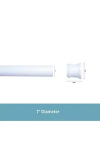Twist & Fit No Tools Tension Shower Curtain Rod - 42-72"