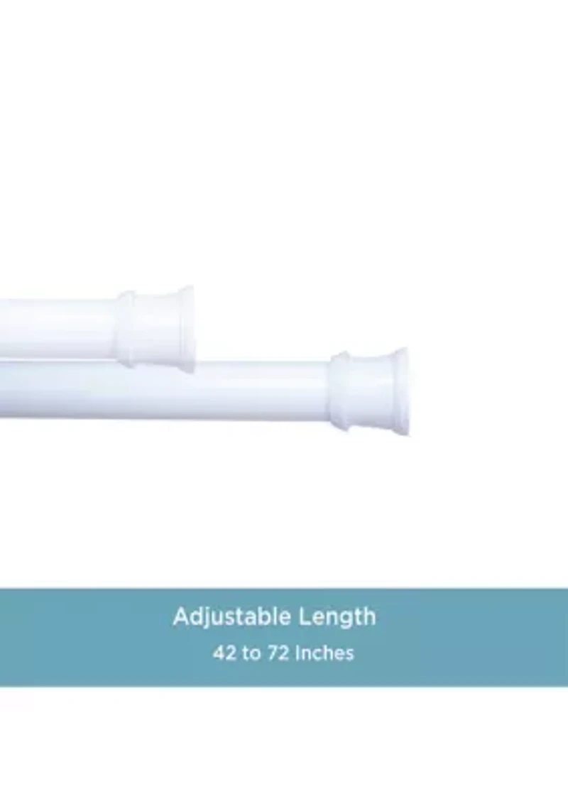 Twist & Fit No Tools Tension Shower Curtain Rod - 42-72"