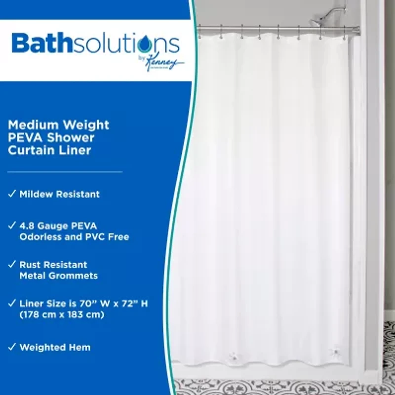 Kenney Medium Weight PEVA Shower Curtain Liner