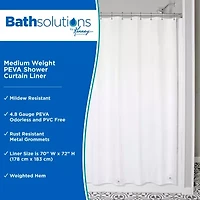 Kenney Medium Weight PEVA Shower Curtain Liner