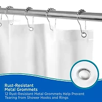 Kenney Medium Weight PEVA Shower Curtain Liner