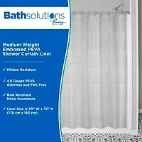 Kenney Medium Weight Embossed PEVA Shower Curtain Liner