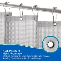 Kenney Medium Weight Embossed PEVA Shower Curtain Liner