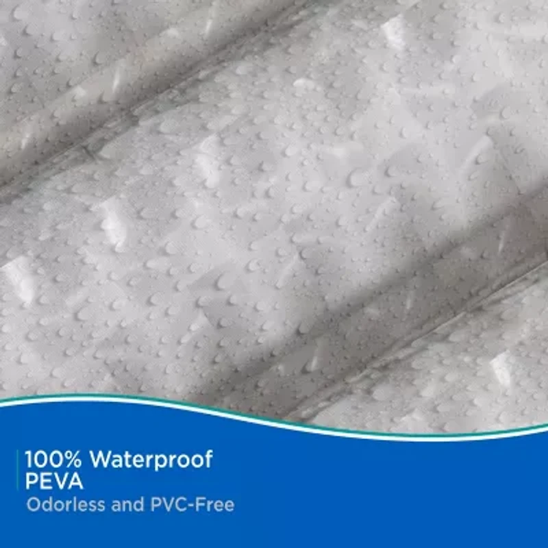 Kenney Medium Weight Embossed PEVA Shower Curtain Liner