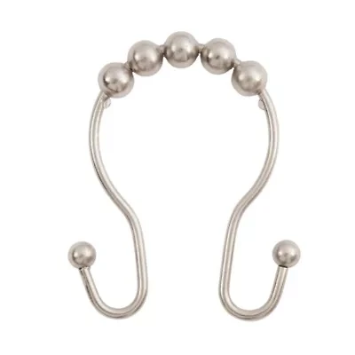 Kenney Beaded Roller Shower Curtain Double Hooks
