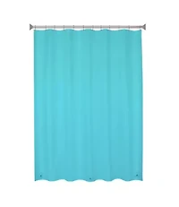 Kenney Medium Weight PEVA Shower Curtain Liner and Beaded Roller Ring Set