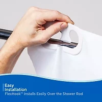 Kenney FlexHook Medium Weight PEVA Shower Curtain Liner