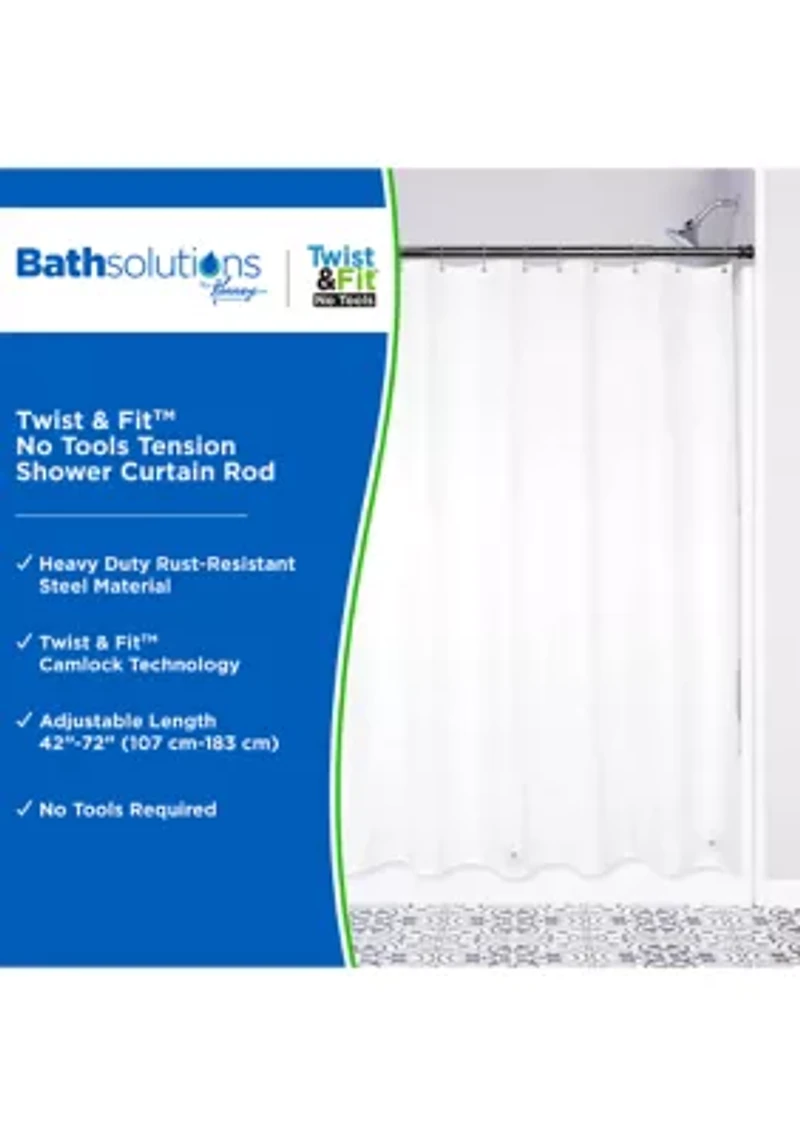 Kenney Twist & Fit No Tools Tension Shower Curtain Rod