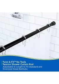 Kenney Twist & Fit No Tools Tension Shower Curtain Rod