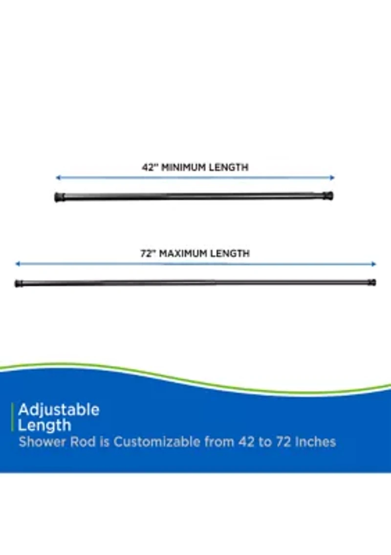 Kenney Twist & Fit No Tools Tension Shower Curtain Rod