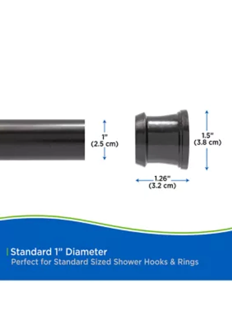 Kenney Twist & Fit No Tools Tension Shower Curtain Rod