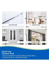 Kenney Twist & Fit No Tools Tension Shower Curtain Rod